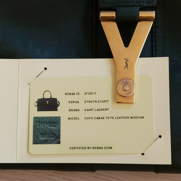 Saint Laurent YSL cabas chyc leather tote medium - Picture 8 of 8